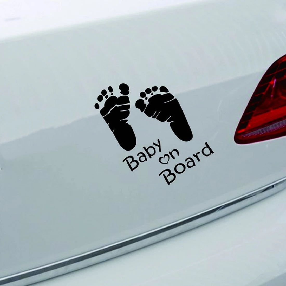 

Dewtreetali 3D Silver Motorcycle Car Sticker Safety Warning Baby On Board Sign Car Stickers For BMW Ford Renault Toyota