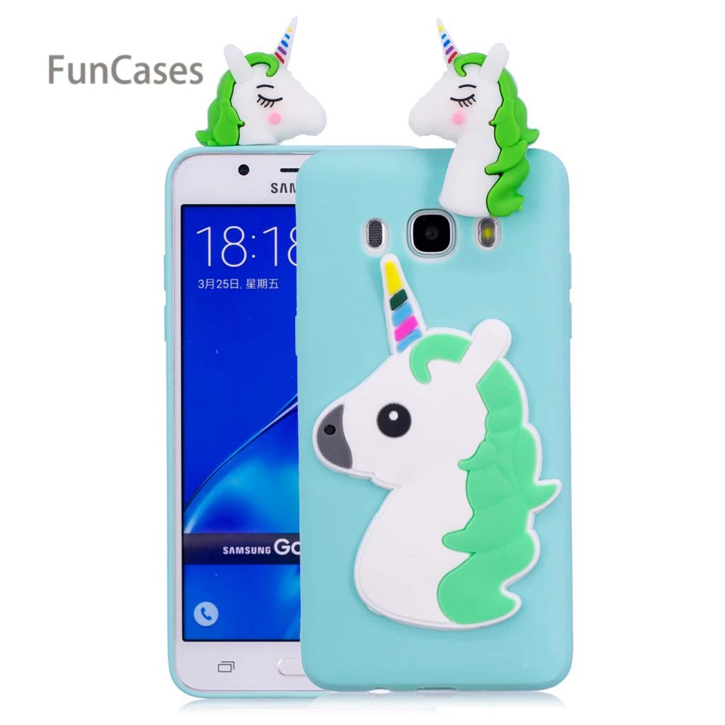 3D единорог чехол для телефона СПС Funda samsung J710 Мягкий силиконовый Movil спортивный