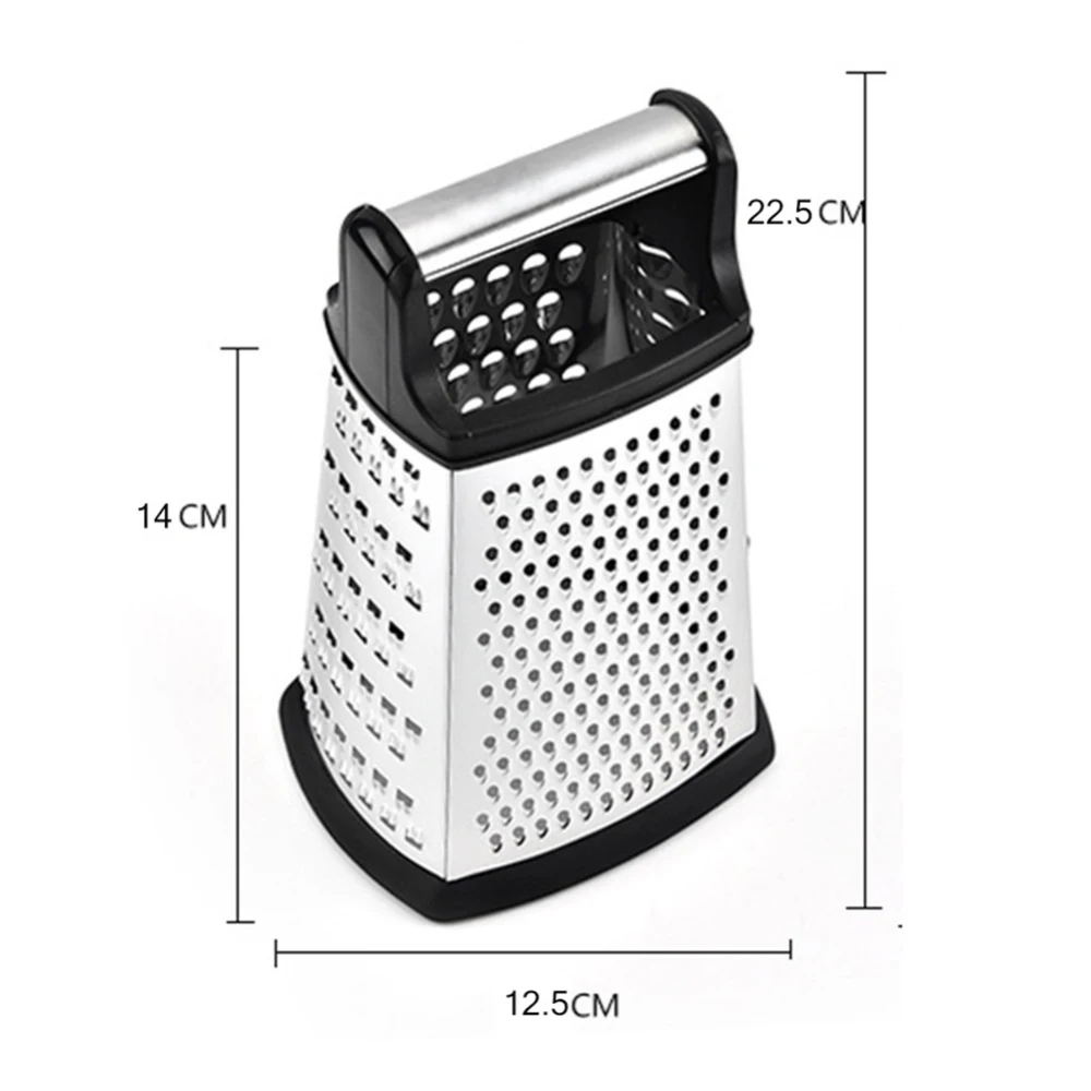 Нержавеющая сталь терка для фруктов и овощей инструменты 4-стороннее в штучной упаковке Терка ручной Терка Кухонный инвентарь для тонкой нарезки фруктовый салат нож для резки сыра