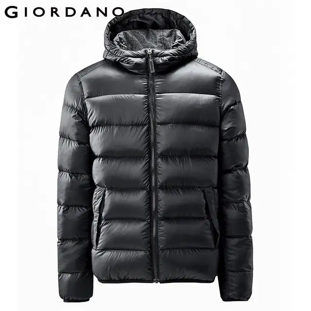 Giordano Men Down Jacket Men Reversible Style Hooded Lightweight Down Jacket Men Machine-washable Windproof Packable - Image 2