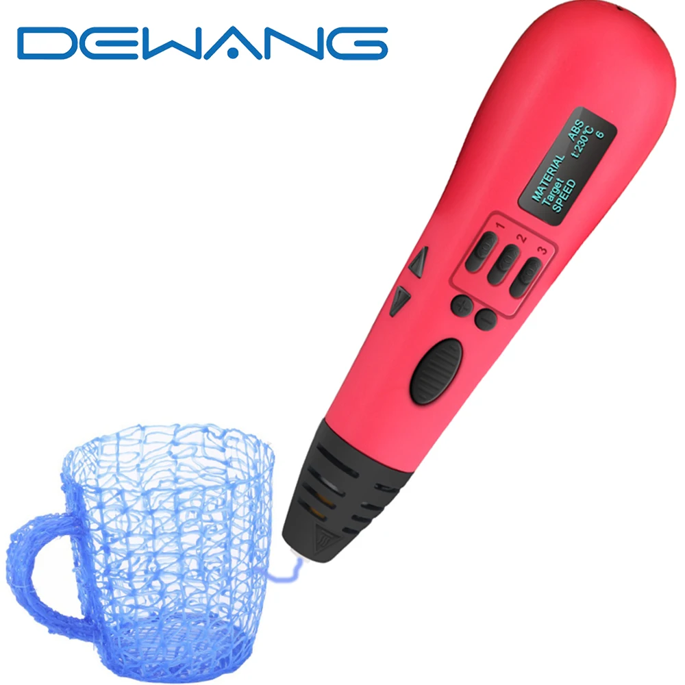 

Dewang D11 3 Colors Creativity 3d Pen for Children Kids Diy 3d Magic Pen 3 Colors Filament Available OLED Display 6-Speed Pens