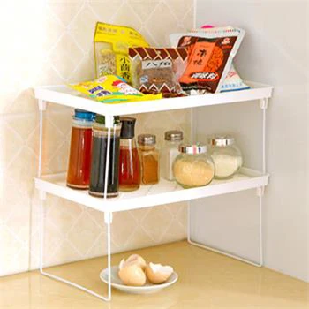 

2017 Superposition Shelf Multilayer Snap Type Plastic Foldable Storage Racks Kitchen Shelving Holders Multiuse Organizer