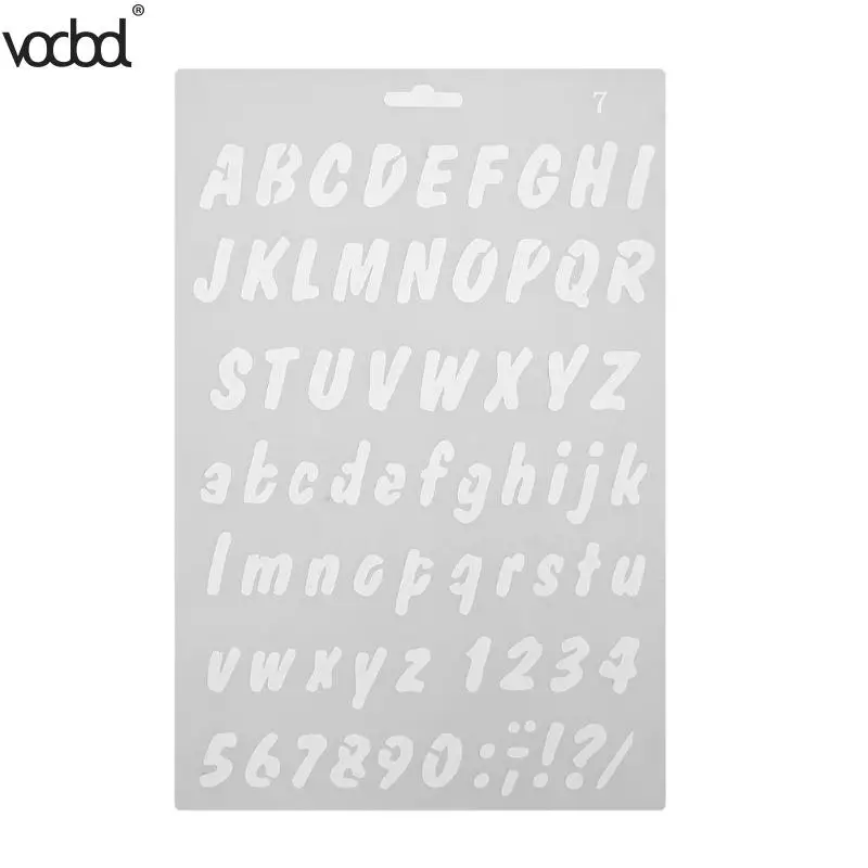 Kids Stencils Set Text Creativity Alphabet Numbers Letters Craft Rulers Poster