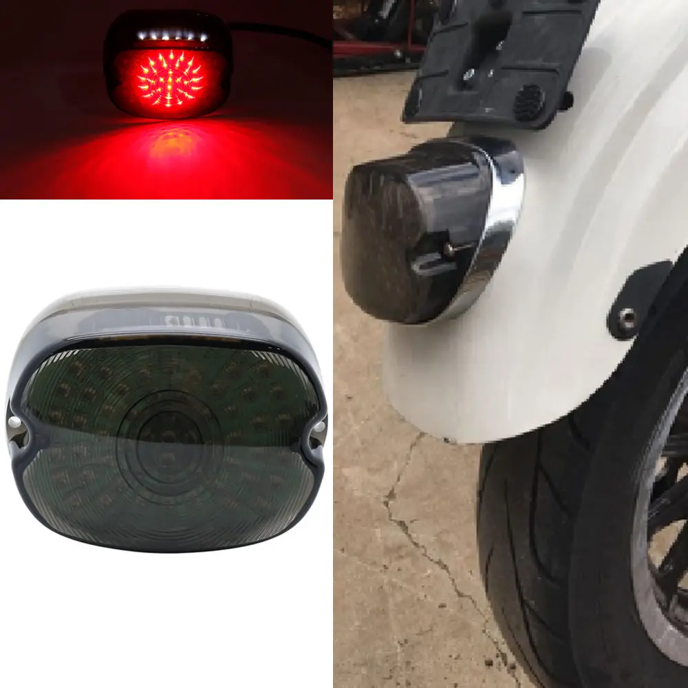 LED Rear Tail Light For Harley Touring Road King Dyna Glide Softail Sportster