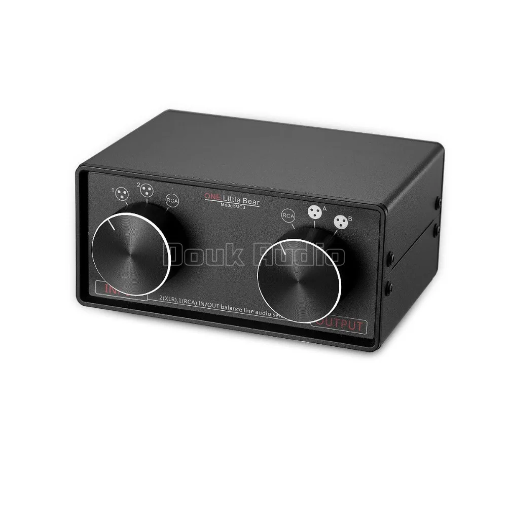 Caixa de Seletor de Áudio Passivo para Amplificador de Casa Nobsound Balanceado Rca Conversor Estéreo Preamp 3-in-3-out Xlr - - Image 3