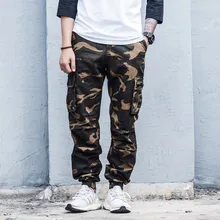Размер men мужской армейский Военный камуфляж джоггеры повседневная одежда свободные камуфляжные брюки карго