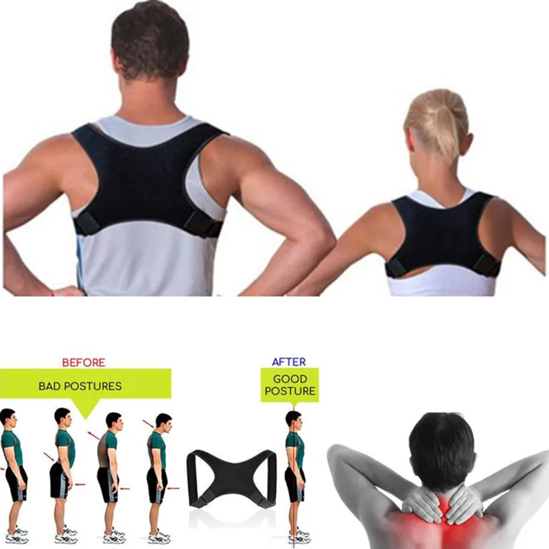 Коррекция осанки на спине, плечо, регулируемый спортивный безопасный корсет для спины, поддержка позвоночника, Корректор осанки