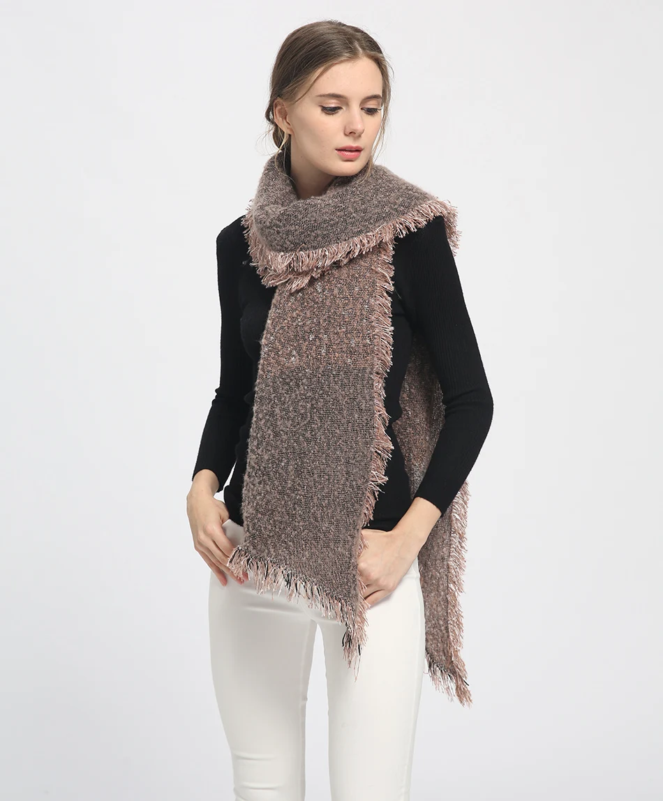 Женские шали и шарфы, новая мода, роскошный бренд, зимний теплый большой мягкий шерстяной кашемировый клетчатый шарф для женщин Para Mujer