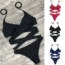 Женский раздельный бикини с перекрестными лямками, мягкий пуш-ап бандаж, женский купальник, пляжная одежда, купальный костюм, танкини, купальник, бикини