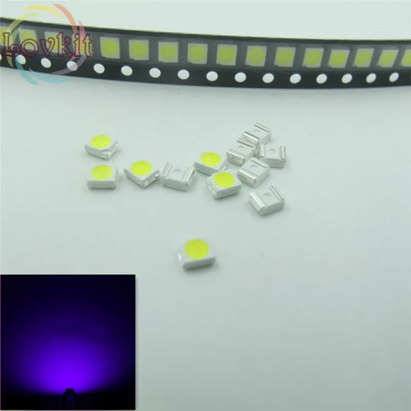 1000 шт PLCC 2 фиолетовый/UV LED 1210 3528 SMD светодиоды 3 0 V 400 410nm SMD/SMT чип лампы бусины|light