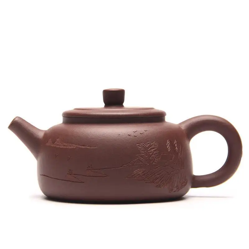 Free Shipping Hand made pot Satisfied blessing mud pot Purple clay Tea set teapots Author zhou