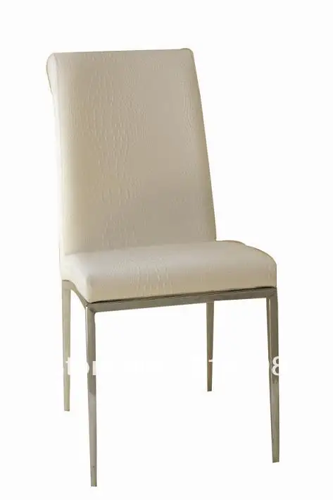Modern Dining Chair Made Of Light Hard Leather With