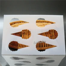 (2 teile/los) neueste 6 löcher eis popsicle form form dünne schokolade chip knackig brot silikon back matte für DIY backen