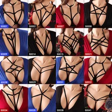 Body Harnas Lingerie Riem Crop Tops Kooi Harnas Beha Zwarte Sexy Elastische Passen Strappy Beha Dans Rave Wear Voor Vrouwen