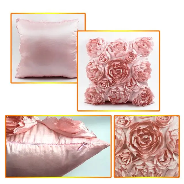 Европейский стиль 3D Розы вышитые наволочки для дома Свадебные Декоративные диванные подушки cojines decorativos para sof