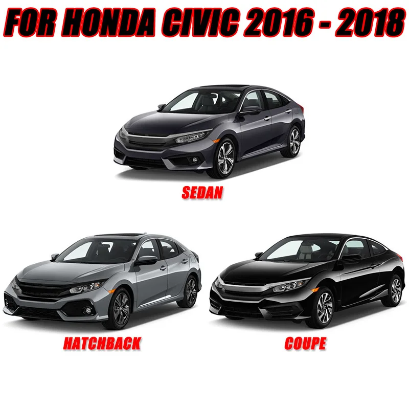 Для Honda Civic Седан купе, хэтчбек хромированное зеркало заднего вида Боковая дверь дождевик козырек Накладка для автомобиля Стайлинг