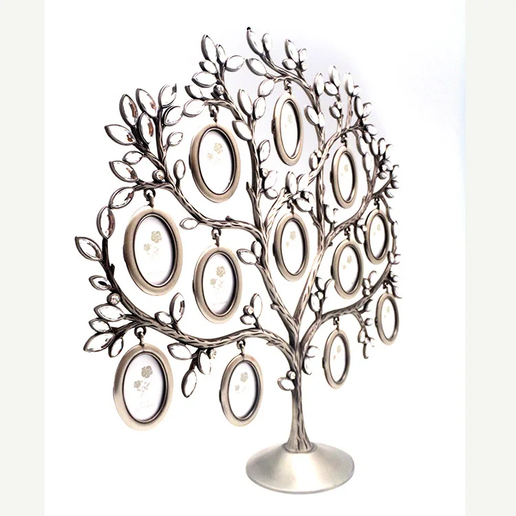 

2019 Newest Creative Fashion 30*30cm Family Tree Hanging Photo Picture 12 Frame Holder Table Top Desk Display Decor