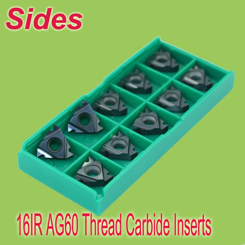 

Free Shiping 16IR AG60/16NR AG60 Indexable Internal Thread Inserts Used on Internal Threading Lathe Holder
