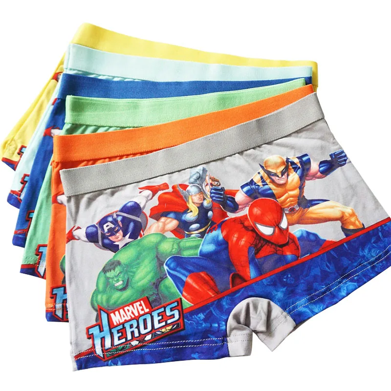 12 Pcs/Lot Boys Underpants Cartoon Spiderman Underwears Baby Kids Panties Children Boxer Briefs Mixed Teenagers Underwears - Цвет: 12 pcs C