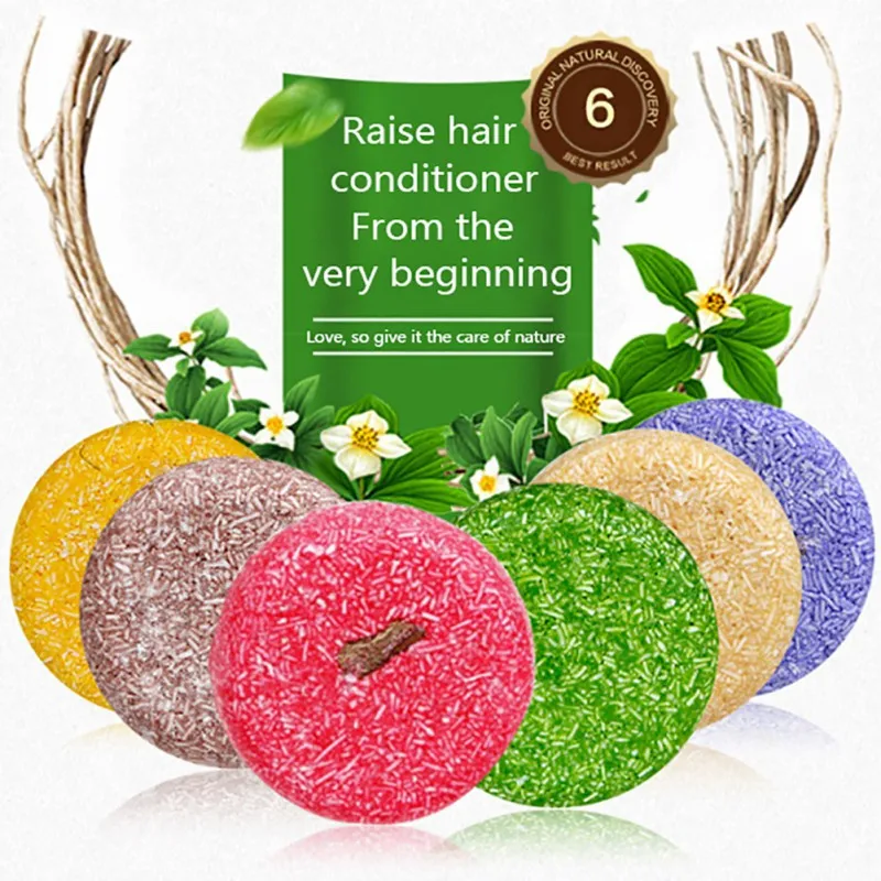 

Pure Hair Shampoos 6 Colors Organic Handmade Hair Shampoo Soap Cold Processed Cinnamon Shampoo Bar Hair Care Tool