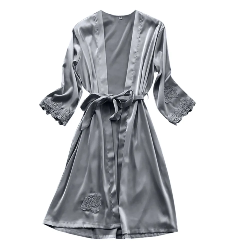 Snowshine YLW сексуальное женское белье для женщин Шелковый кружево халат платье Babydoll ночная рубашка пижамы Кимоно