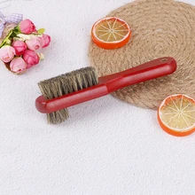 מעשי סוס שיער מקצועי ניקוי נעליים פולני מרוט מברשת עץ חדש חום נעל בית מברשת ניקוי כלים סניקרס נעל(China)