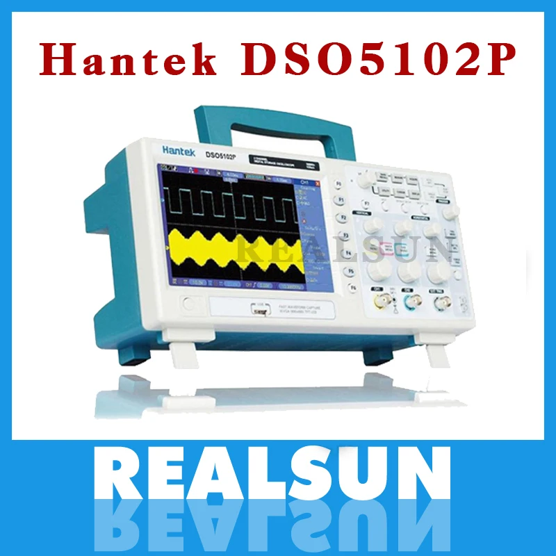 

Hantek DSO5102P Digital Oscilloscope 100MHz 2Channels 1GSa/s Real Time sample rate USB host and device connectivity 7 Inch
