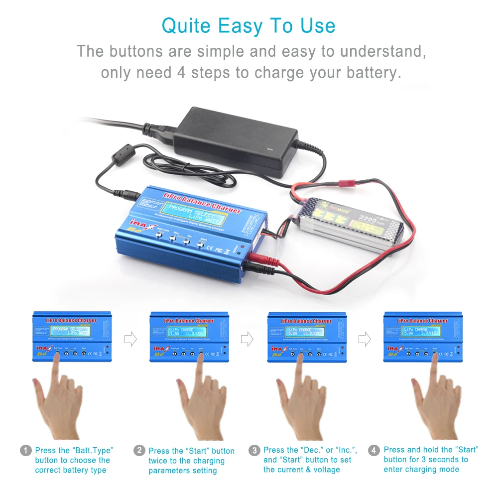 HTRC iMAX B6 80W 6A Battery Charger Lipo NiMh Li-ion Ni-Cd Digital RC IMAX B6 Lipro Balance Charger Discharger + 15V 6A Adapter HTRC iMAX B6 80W 6A Battery Charger Lipo NiMh Li-ion Ni-Cd Digital RC IMAX B6 Lipro Balance Charger Discharger + 15V 6A Adapter