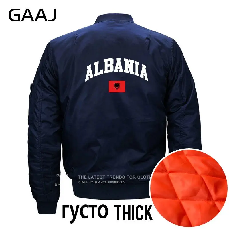 GAAJ Флаг Албании куртки для мужчин 6XL 7XL 8XL плюс размеры куртка брендовая одежда мода для Военная униформа Стиль войны#6214 в - Цвет: Thick Navy