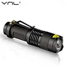 YNL Mini Led Flashlight Q5 Waterproof 2000LM no tazer 3 Modes Zoomable Adjustable Focus Portable Light use AA 14500 battery