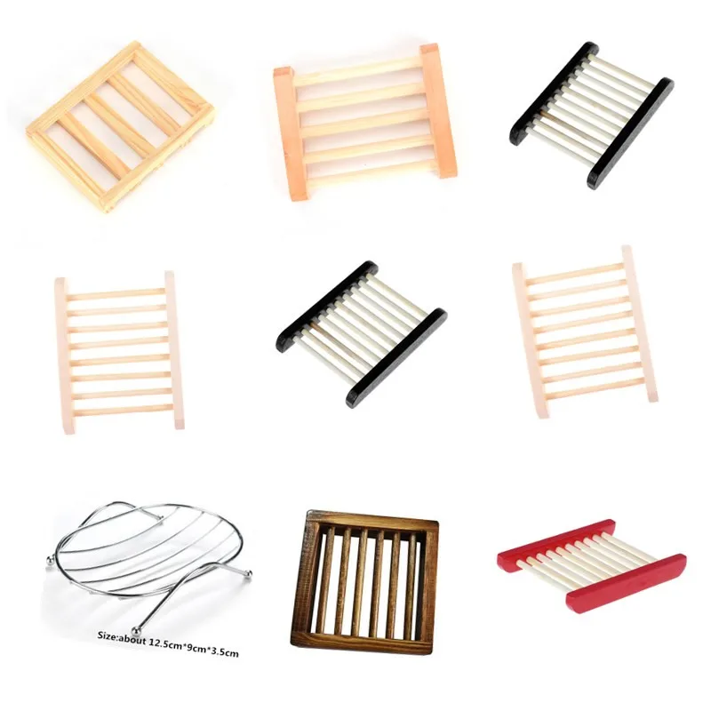 

Flexible Waterfall Soap Holder Tray Natural Wood Soap Tray Holder Drain Holder Bathroom Shower Soap Dish Tray Storage