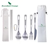 Sans bornes Voyage Titane Camping Couverts Fourchette Cuillère Spork Couteau Baguettes Portable Vaisselle Couverts Ensemble Ti1519B ► Photo 3/4