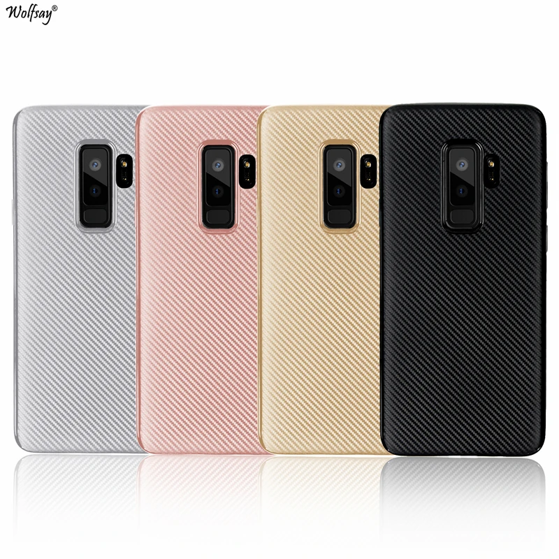 

Wolfsay New Carbon Brushed Case for Samsung Galaxy S9 Plus Cover Shockproof Soft Silicone Cases sFor Samsung Galaxy S9 Plus S9 +