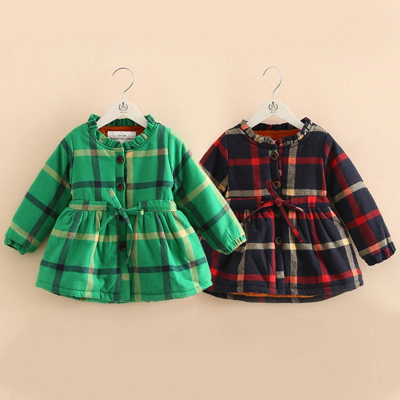 qz-3158 2017 spring Korean version of the new female children's clothing simple lace long-sleeved dress baby child dress