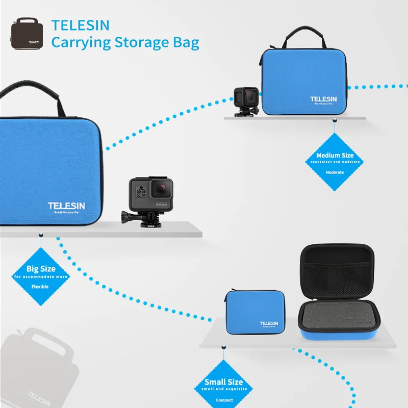 Portable storage bag Shockproof Protective Carrying Case CameraTravel Hand Box for GoPro Hero 5 4 3 Camera Accessories (2)
