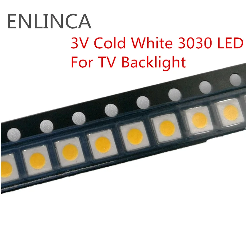 50 100pcs SMD font b LED b font 0 5W 1W 3V Cold White 3030 font