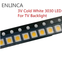 50-100 piezas SMD LED 0,5 W 1 W 3 V blanco frío 3030 LED diodo LCD luz trasera luz de fondo LED para TV con retroiluminación