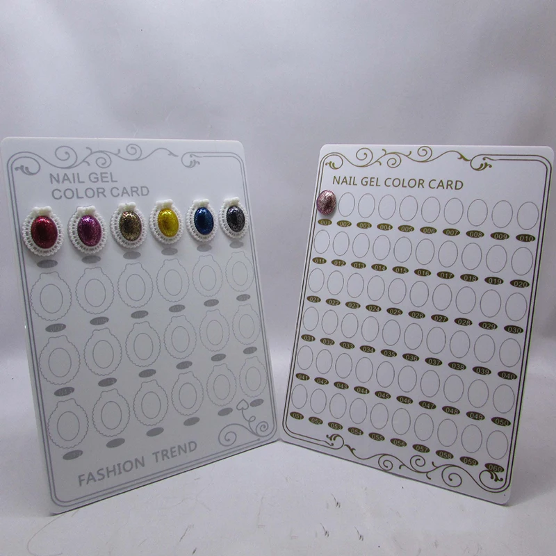 

Nail Acrylic Display Board 24/60 Color Model Card Butterfly Round Nail Tips High-grade Nail Art Shop Dedicated