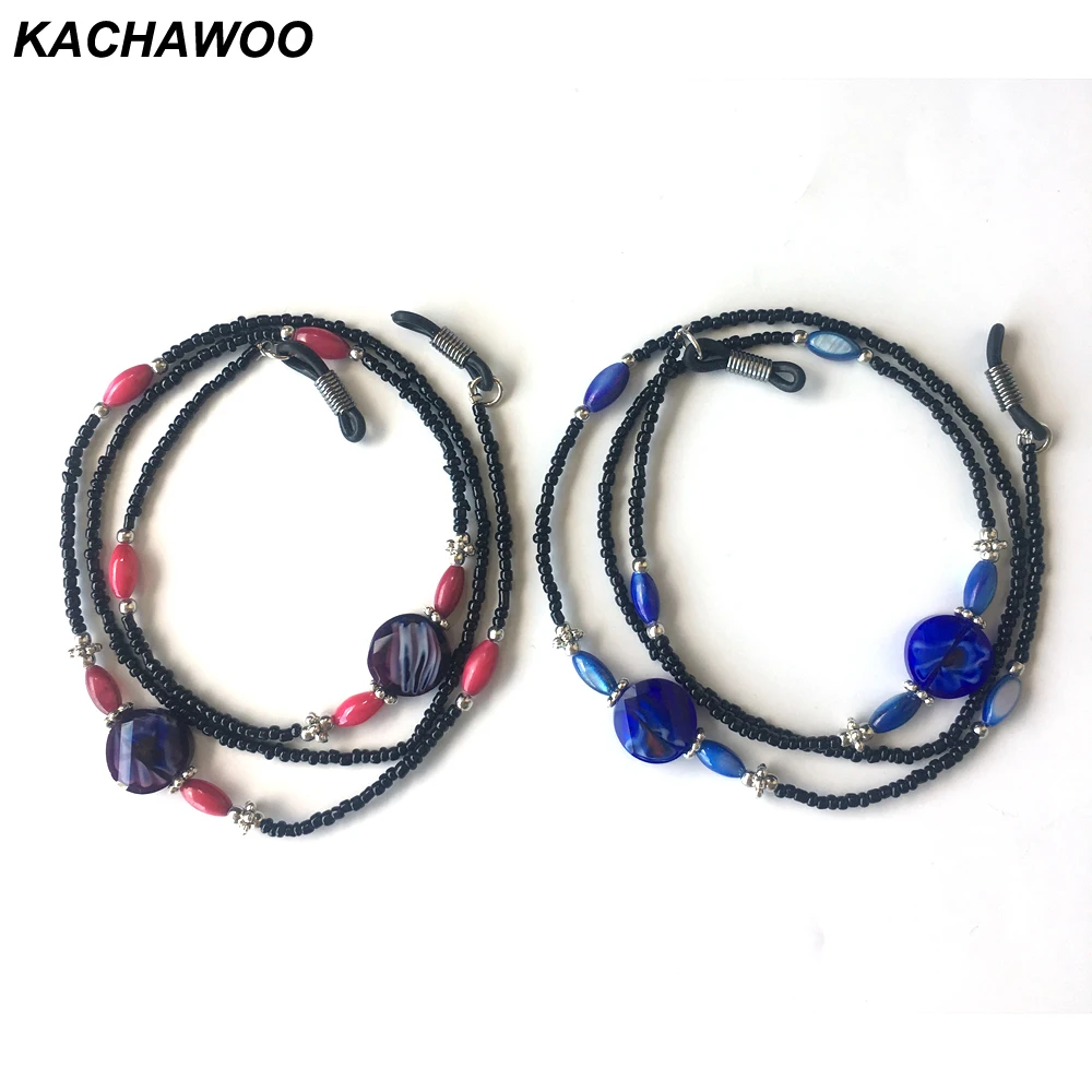 Цепочка для очков Kachawoo женская с подвеской из голубого камня|Аксессуары очков| |