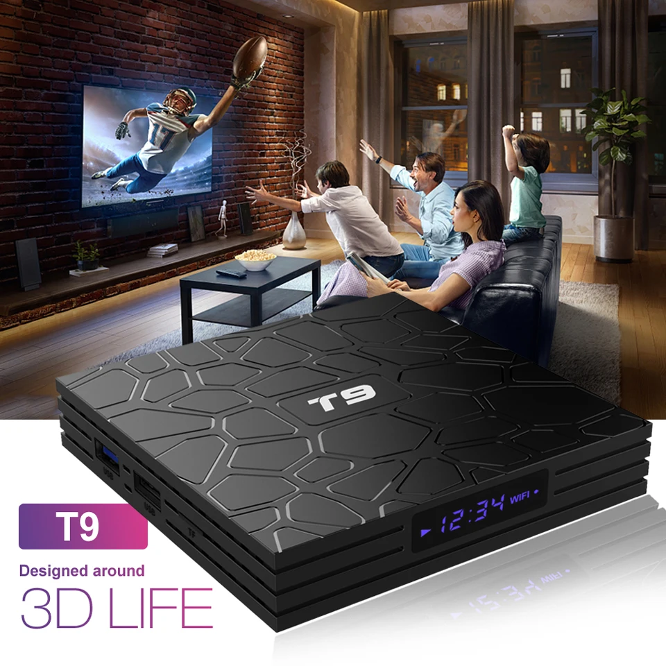 IP tv Испания Италия Бельгия арабский Франция IP tv 4K H.265 T9 Android 8,1 4+ 64G BT двухдиапазонный Wi-Fi передатчик для интернет-телевидения 1 год код QHD ТВ подписка