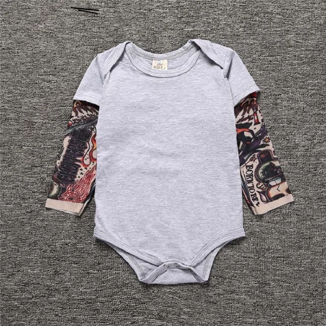 Camisa infantil para recém-nascidos, conjunto de roupas de tatuagem para  meninos, body e camiseta combinação com lego - AliExpress