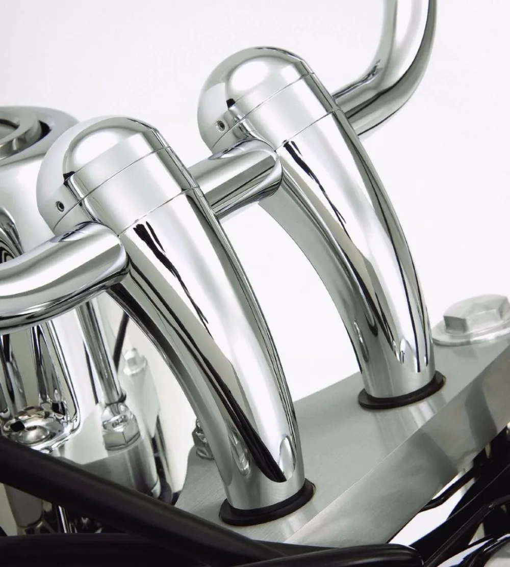 

Brand new 100% 5.5" Height Chrome Round handlebar risers For Yamaha V-Star Kawasaki Vulcan 900 Suzuki Boulevard New