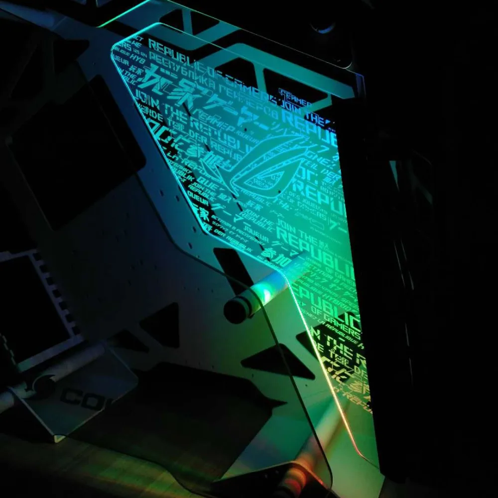واضح الهيكل دولاب ل كوغار الفاتح وحدة معالجة خارجية للحاسوب يربك RGB و التقزح اللوني ضوء شفافة دولاب اكبيت مخصص