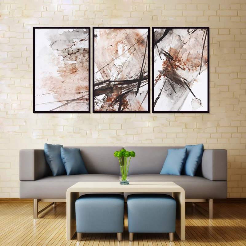 3 панельный абстрактный постер настенная художественная картина для гостиной