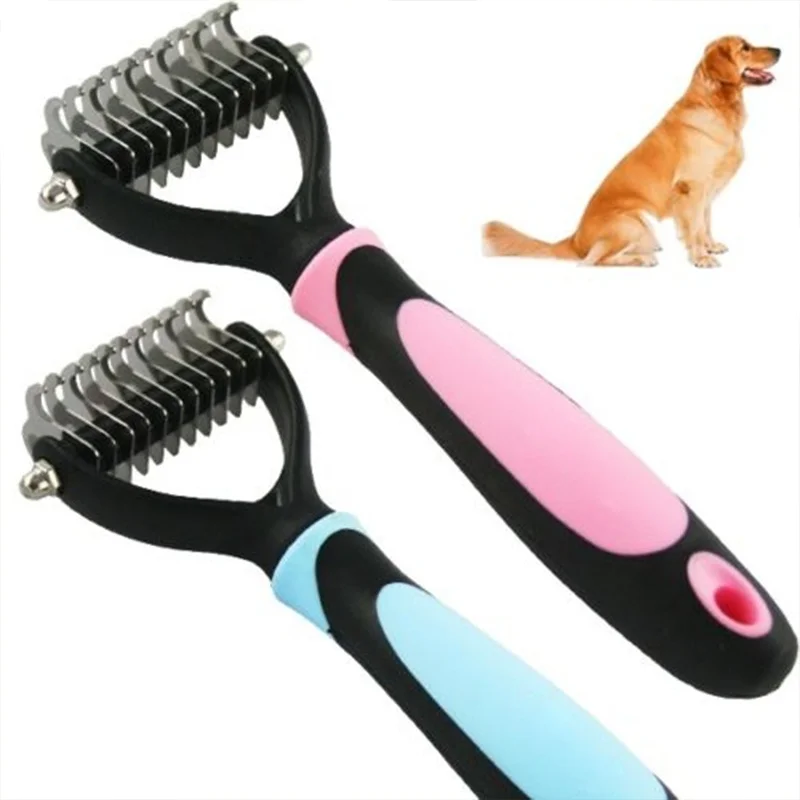 Double side Dog Hair Brush Comb Pet Hair Cleaning Brush Rake Hot Grooming Trimmer Tool Pet