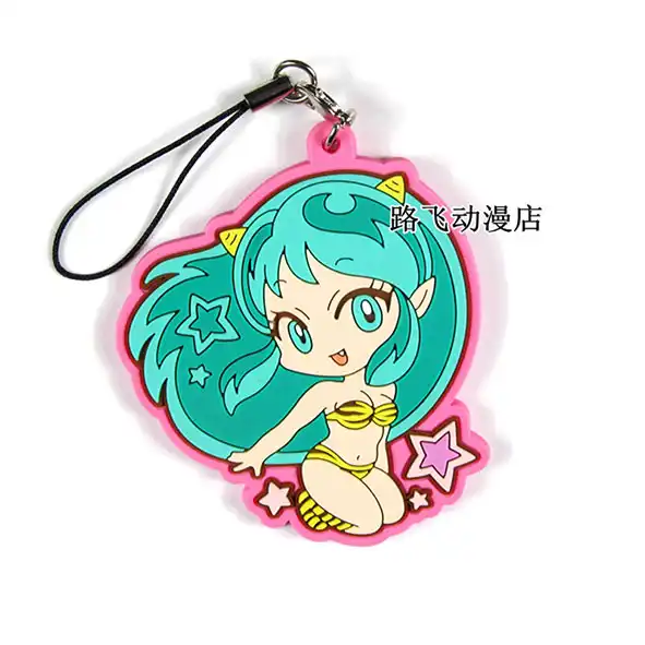 Urusei Yatsura Lum Moroboshi Ataru Keychain Anime Rubber Strap Inuyasha Ranma
