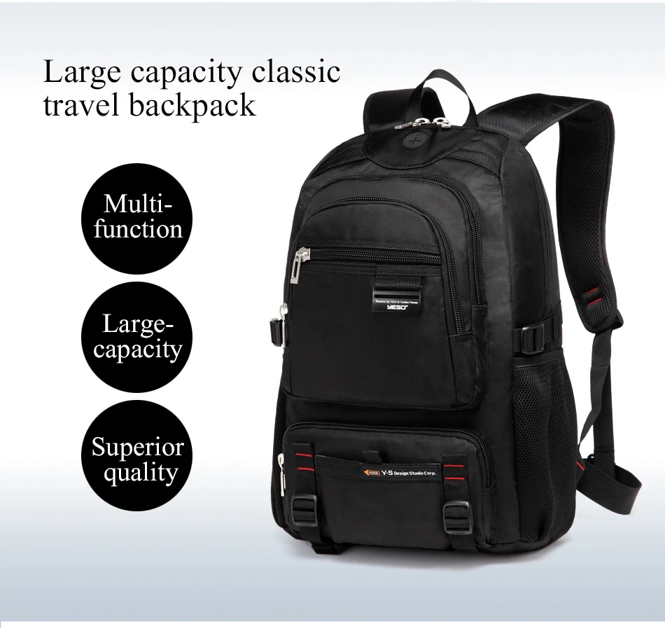 YESO, брендовый мужской рюкзак, 14, 15,6 дюймов, повседневный рюкзак, сумка для подростка,, новинка, водонепроницаемый, Оксфорд, синий, черный, рюкзаки для женщин