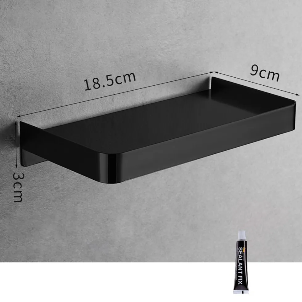 Kaufen Dusche Caddy Schwarz Pinsel Gold 304 Edelstahl Bad Regal Wand Montiert Bad Rack Telefon Shampoo Lagerung etagere bain wandbild