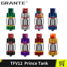 Grante TFV12 Prince Atomizer With 810 Drip Tip 8ml Top Filling 510 Atomizer TFV12 Prince Dual Coil Vape Vaporizer Tank Grante TFV12 Prince Atomizer With 810 Drip Tip 8ml Top Filling 510 Atomizer TFV12 Prince Dual Coil Vape Vaporizer Tank