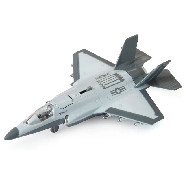 Белый Литые F-35 B истребитель Короткие вертикальные взлета и посадки самолета детская Игрушечные лошадки - Цвет: Белый